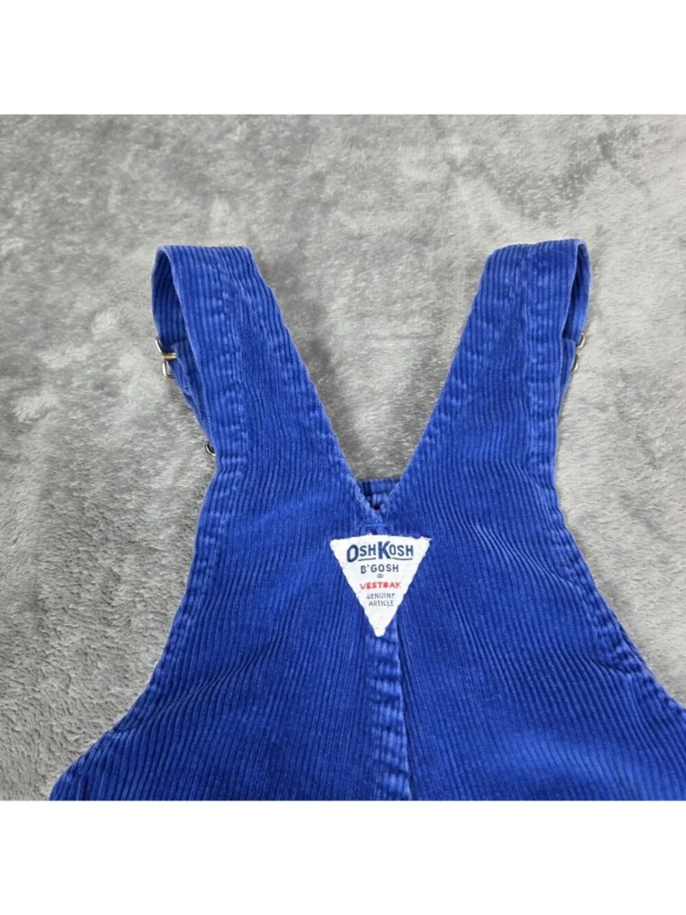 Vintage Oshkosh Bgosh Overalls Boys 4T Blue Corduroy Vestbak USA Made